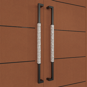 玻璃门拉手加厚不锈钢镶天然彩色贝壳会所推拉木门把手轻奢大拉手