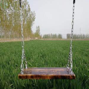 家庭庭院室外户外千秋吊椅成人易麻绳秋千实木板坐板儿童