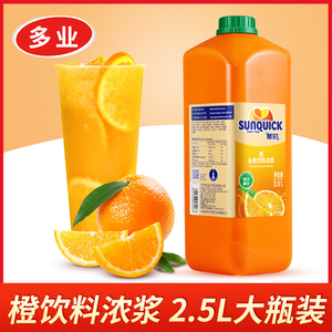 丹麦新的浓缩橙子果汁2.5L进口原浆柠檬芒果果味浓浆新地商用大瓶