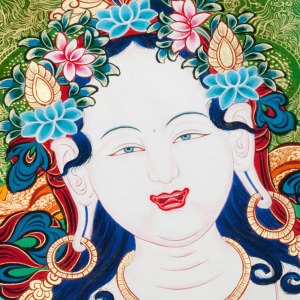 141妙音天女佛母唐卡高清图片电子原图137m装饰画宣传临摹素材藏