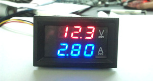 DC0-100V 1A 10A 50A 100A LED直流双显示数字电流电压表 带微调