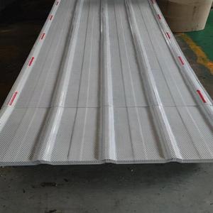 镀铝锌压型钢板0.8mm厚15-225-900冲孔彩钢瓦屋面底板白灰