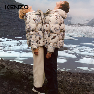 kenzo 2021冬季胶囊系列男士北极熊羽绒服 fb65ou1239nv