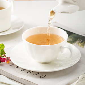【送咖啡勺】景德镇欧式高档骨瓷咖啡杯套装带盖杯子下午茶杯水杯