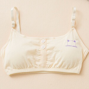女童围胸小孩子抹胸内衣无肩带学生韩版小衣新t品女大童收扣打