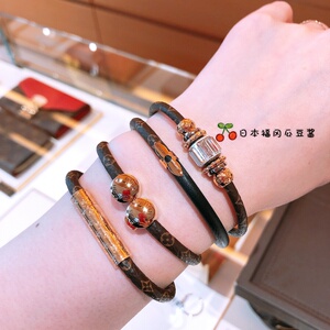 直邮包邮 日本专柜lv 经典老花logo情侣手链简约大方手绳手环手镯