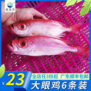 博贺港野生红目鲢深海大眼鸡红目鱼红眼鱼1斤6条500g满3包邮