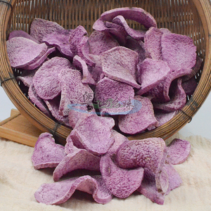 连州特产紫玉淮山干花青素丰富紫色怀山药片汤料干货500g宝宝辅食