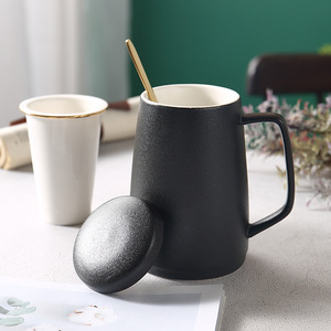 茶杯陶瓷泡茶杯粗陶景德镇带过滤茶隔内胆男士办公室水杯带盖送勺