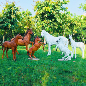 仿真骏马动物摆件模型公园景区草坪装饰大型摆设户外园林景观雕塑