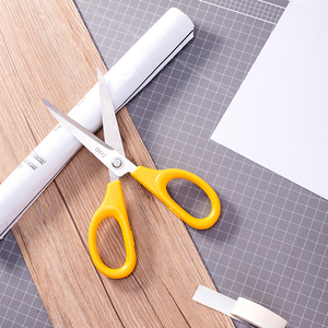 2把 锯齿得力6014剪刀带锯齿不锈钢成人商务办公家用大号手工剪纸刀