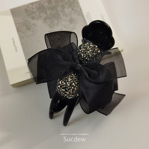 专卖店天猫复古镶钻盘发抓夹女夏季网红2021年新款法式发夹后脑勺丸子