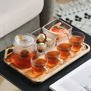 日式茶壶泡茶下午茶茶具套装家用玻璃茶杯茶水分离养生泡茶壶花茶