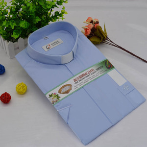 短袖罗马衬衣 司铎工装工服圣牌念珠祭披罗马领大衬衫 棉涤料