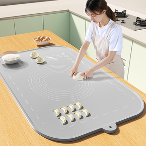 日本Zdzsh家用硅胶揉面垫食品级加大加厚和面案板烘焙工具擀面杖