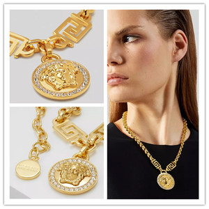 versace范思哲巴洛克风格美杜莎欧美时尚复古做旧男女项链毛衣链