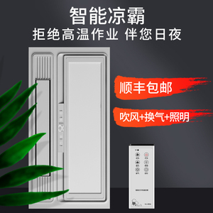 凉霸集成吊顶厨房照明带灯二合一嵌入式空调型扇冷风机冷霸冷风机