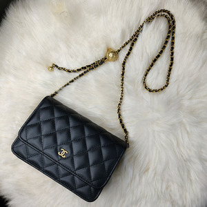 小香高级感珍珠发财包2020新款潮小金珠包包小香风菱格链条包女包