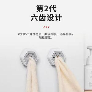 日本创意厨房用品抹布夹子免打孔抹布收纳置物架洗碗布塞子毛巾架