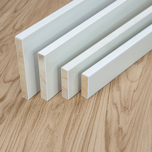 实木电视背景墙装饰木线条白木板白色门套窗套线平板边框烤漆线条
