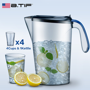 美国btif夏季冷水壶耐高温塑料凉水杯可放冰箱冷藏家用大容量套装