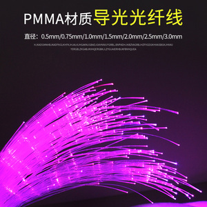 尾端亮pmma塑料光纤线导光材料汽车星空顶发光线纤维丝网红导光条