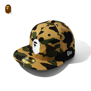 bape配饰猿人头刺绣经典迷彩图案鸭舌帽180910h