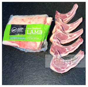 新西兰七骨羊排1kg 冷冻法切烤肉生羔羊肉烧烤西餐厅进口羊扒
