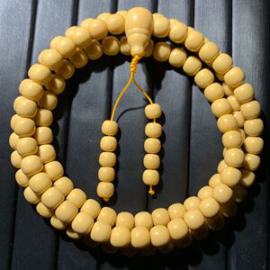 龙玉龙涎玉金膏玉108佛珠手串项链媲美缅黄缅甸黄龙玉矿区直销