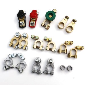 汽车配件大全 零部汽车卡扣 纯铜接线柱桩头卡子夹电池线电瓶端头