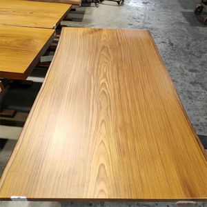 柚木实木桌面大板材白蜡木转角升降餐桌榆木吧台原木书桌茶桌定制