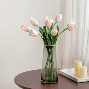 ins风保湿郁金香花束仿真花法式假花餐桌客厅摆设插花花艺装饰品