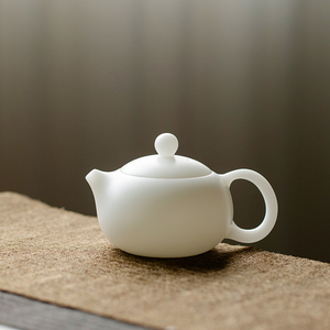 冰种玉瓷茶壶高档素烧白瓷茶具西施壶家用客厅过滤功夫手工单个壶