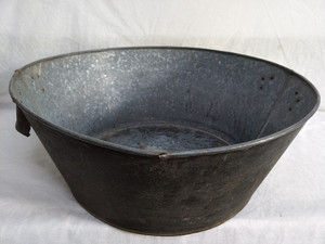 75mm大盆洗衣盆铁皮盆雪花铁老式怀旧收藏旧物