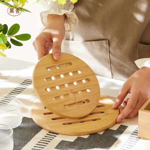 加厚餐桌垫竹垫隔热防烫耐热碗垫锅垫砂锅垫盘垫圆形方隔热垫实木