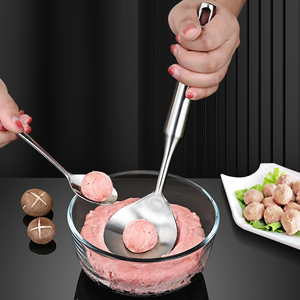 妙厨房304不锈钢肉丸子制作器挖勺器家用炸丸子自动压丸子神器