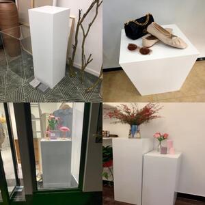 长方体哑光婚庆布置白色烤漆展台摆台展架模特橱窗展厅专用方块