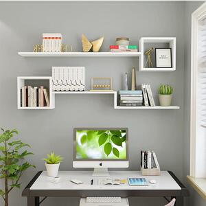 墙体装饰置物架家里墙面吊柜墙壁柜卧室床头书架壁挂书柜创意书桌