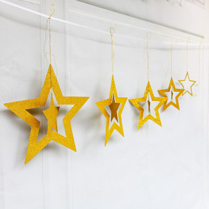 美陈橱窗装饰吊饰立体镂空雪花装饰品 商场店铺吊顶雪花挂件0人付款