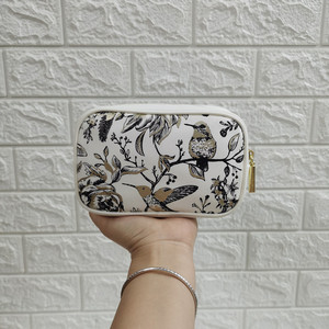 雅诗兰黛专柜赠品花鸟图案白金系列洗漱包化妆包手拿包收纳整理包