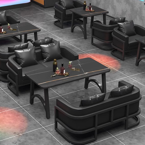 复古酒吧桌椅组合清吧咖啡厅工业风烧烤店小酒馆美式定制卡座沙发