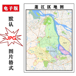 蓬江区地图1.1m新款可定制广东省江门市jpg格式电子版简约图片