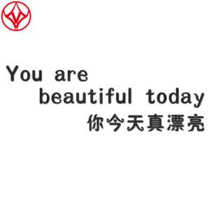 装饰客厅化妆台你今天真漂亮英文艺术字镜面亚克力卧室儿童房定制