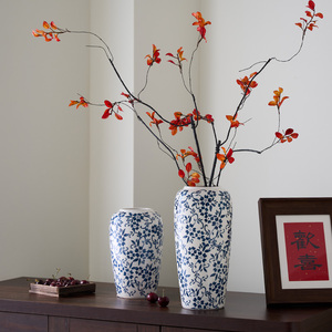 中国风陶瓷花瓶新中式轻奢青花瓷花器客厅玄关茶几插花高级感摆件