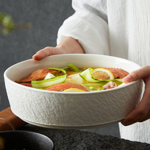 日式泡面碗家用大号汤碗酸菜鱼汤盆创意拉面碗高级感陶瓷碗盆简约