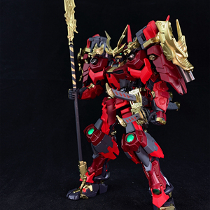 高达成品 万代模型mg战国异端金红改色款敢达 非板喷福利喷漆高达
