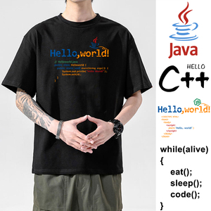 短袖纯棉t恤geek周边程序员衣服夏季6人付款39.