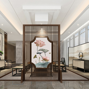 屏风隔断墙酒店办公室铁艺隔断客厅玄关隔断装饰屏风栅栏24人付款293