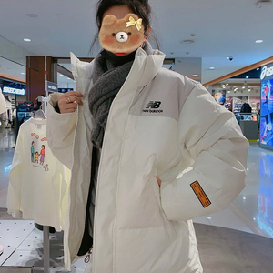 复古联名新百伦棉服女羽绒服2020年冬季新款反光立领外套ins潮牌