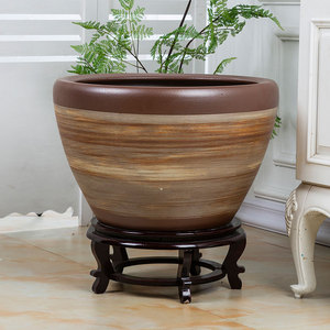 景德镇陶瓷鱼缸客厅落地养鱼盆复古法鱼缸庭院大号睡莲荷花缸庭院